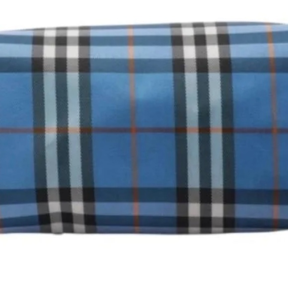 Burberry Blue and Black Plaid Mini Hobo Bag Rare - Picture 3 of 6